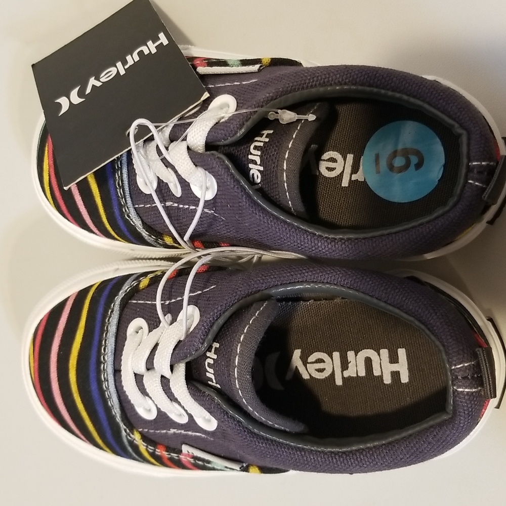 Hurley Toddler Sneakers Colorful Stripes Various Sizes - Picture 8 of 10